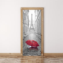 Load image into Gallery viewer, Scenery Wood Grain Door Sticker Vinyl Adhesive Waterproof Removable Wallpaper Poster Room Decoration Mural Decals adesivo porta