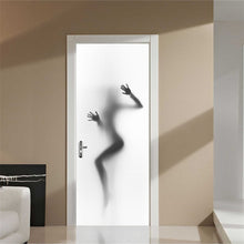 Load image into Gallery viewer, Scenery Wood Grain Door Sticker Vinyl Adhesive Waterproof Removable Wallpaper Poster Room Decoration Mural Decals adesivo porta