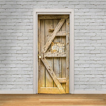 Load image into Gallery viewer, Scenery Wood Grain Door Sticker Vinyl Adhesive Waterproof Removable Wallpaper Poster Room Decoration Mural Decals adesivo porta