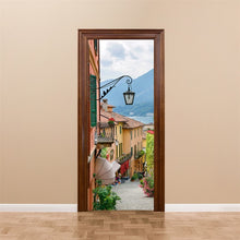 Load image into Gallery viewer, Scenery Wood Grain Door Sticker Vinyl Adhesive Waterproof Removable Wallpaper Poster Room Decoration Mural Decals adesivo porta