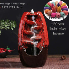 Load image into Gallery viewer, incense burner Ceramic Backflow Incense Burner Creative Home Decor Dragon Incense Holder Censer With Crystal Ball + 20pcs Incens