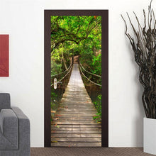 Load image into Gallery viewer, Scenery Wood Grain Door Sticker Vinyl Adhesive Waterproof Removable Wallpaper Poster Room Decoration Mural Decals adesivo porta

