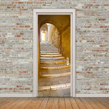 Load image into Gallery viewer, Scenery Wood Grain Door Sticker Vinyl Adhesive Waterproof Removable Wallpaper Poster Room Decoration Mural Decals adesivo porta
