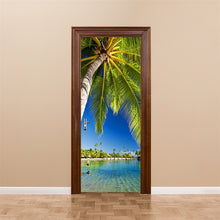 Load image into Gallery viewer, Scenery Wood Grain Door Sticker Vinyl Adhesive Waterproof Removable Wallpaper Poster Room Decoration Mural Decals adesivo porta
