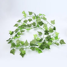 Load image into Gallery viewer, 2.1M Long Artificial Plants Green Ivy Leaves Artificial Vine Fake Parthenocissus Foliage Leaves Home Wedding Bar hanging plants
