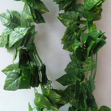 Load image into Gallery viewer, 2.1M Long Artificial Plants Green Ivy Leaves Artificial Vine Fake Parthenocissus Foliage Leaves Home Wedding Bar hanging plants
