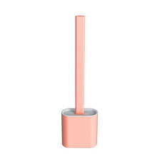 Load image into Gallery viewer, Silicone Wc Toilet Brush Flat Head Flexible Soft Bristles Brush With Quick Drying Holder set for Bathroom Accessory Tools
