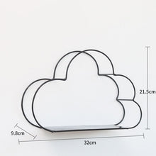 Load image into Gallery viewer, Nordic Style Cloud Shape Metal  Hanging Shelf Home Decor Fashion Wall Storage Holder Living Room Decoration Rack Crafts
